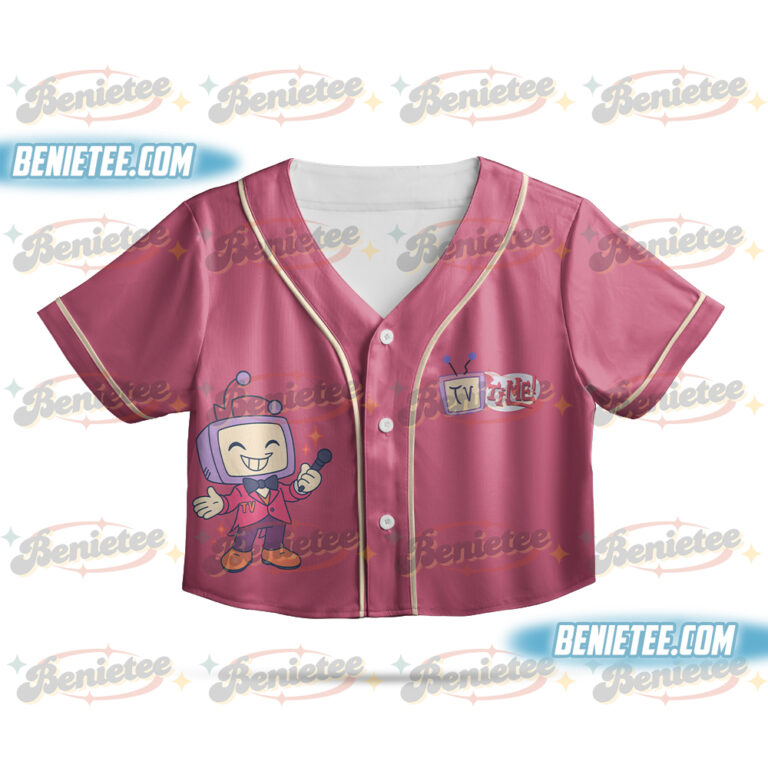 Alternative view of Tenna Deltarune Game Jersey, It’s TV Time Meme Baseball Jersey, Funny Tenna Fan Jersey