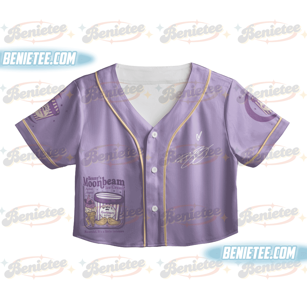 Moonbeam Ice Cream Crop Top Baseball Jersey, Tour Album 2025 Concert Jersey, America Concert Tour Jersey, Mystical Magical - Image 2