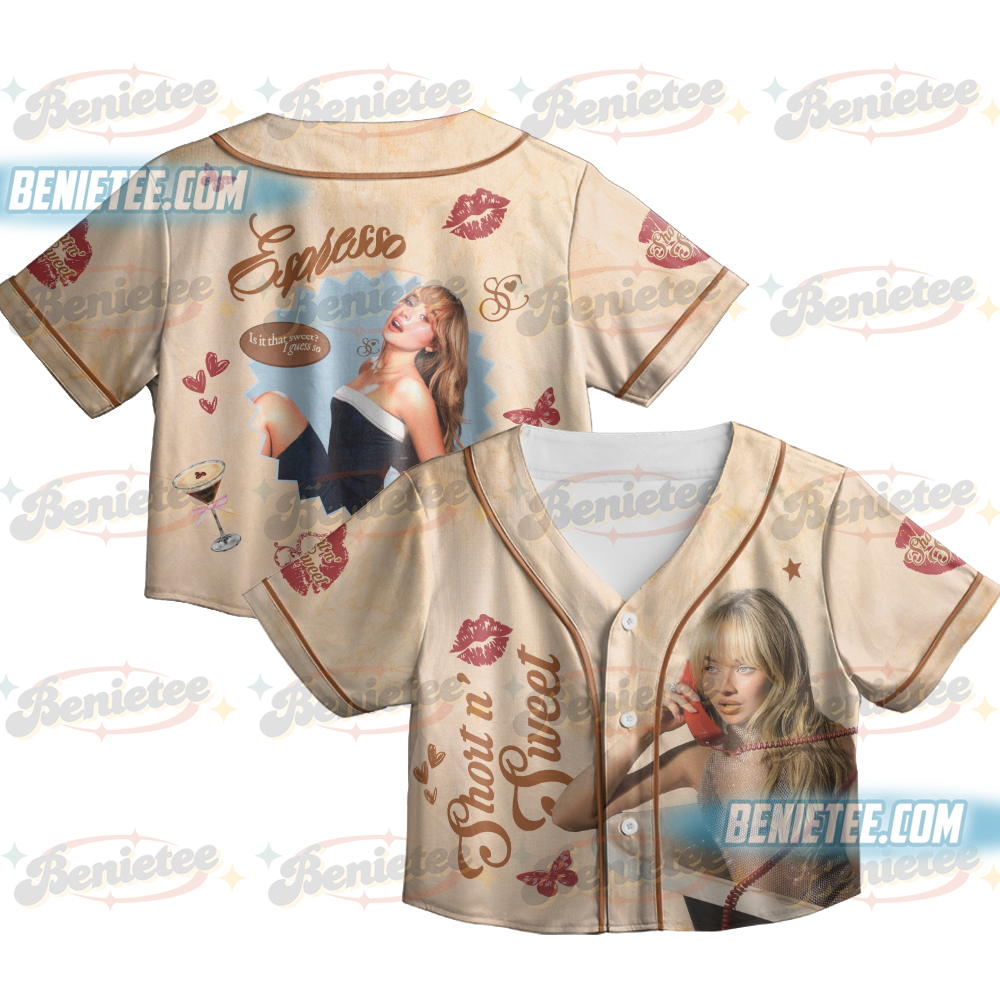 Sabrina Carpenter New Album Short N’ Sweet 2025 Baseball Jersey