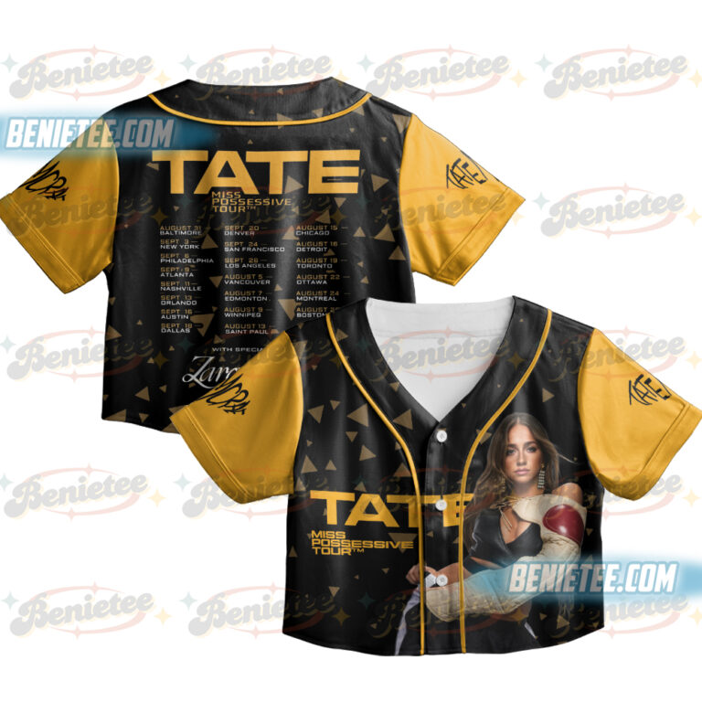 Miss Possessive Tour Concert Jersey, Tate McRae Tour 2025 Shirt, Tate McRae Graphic Baseball Jersey