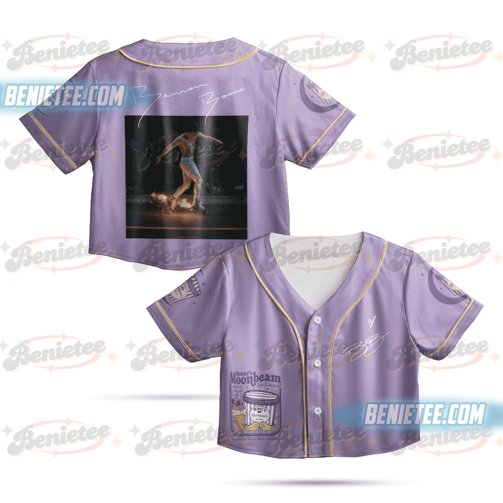 Moonbeam Ice Cream Crop Top Baseball Jersey, Tour Album 2025 Concert Jersey, America Concert Tour Jersey, Mystical Magical