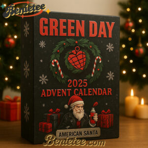 Green Day American Idiot American Santa Advent Calendar 2025 CHRISTMAS GIFT, CHRISTMAS IDEA, Christmas Countdown Advent Calendar Gift Box with 24 Acrylic Ornaments