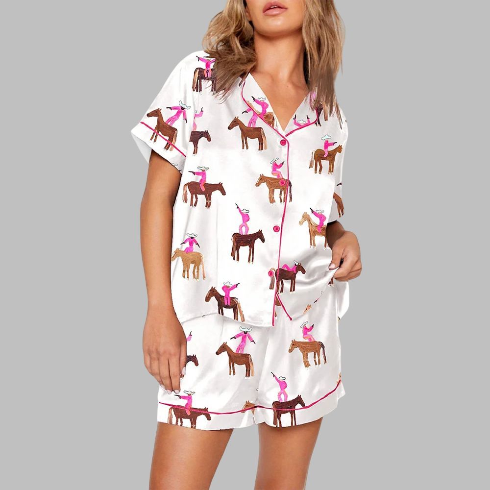 Gangstas Paradise Cowboys Horses Rodeo Pajama Set