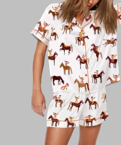 Alternative view of Gangstas Paradise Cowboys Horses Rodeo Pajama Set