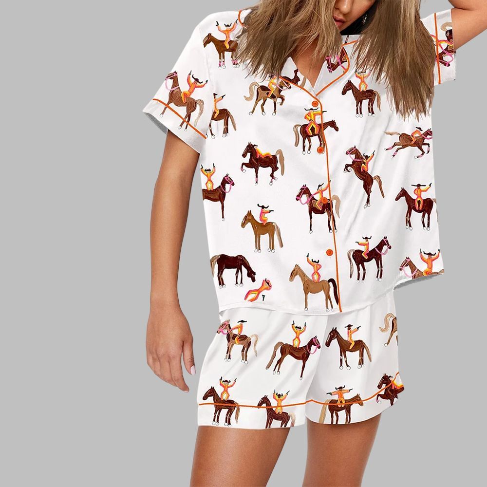 Gangstas Paradise Cowboys Horses Rodeo Pajama Set - Image 2