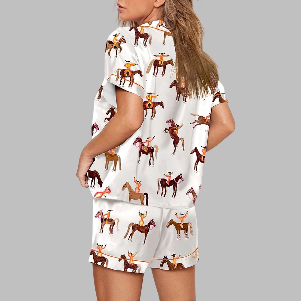 Gangstas Paradise Cowboys Horses Rodeo Pajama Set - Image 3