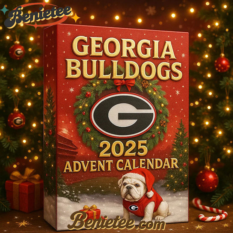 Georgia Bulldogs Advent Calendar 2025, Christmas Countdown Advent Calendar Gift Box with 24 Acrylic Ornaments - Image 2
