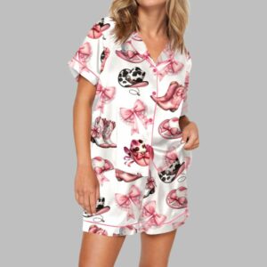 Girly Coquette Western Pajama Set For Women