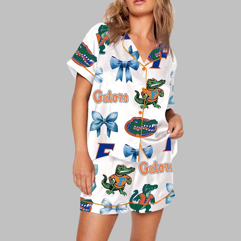 Go Gators And Bows Florida Basketball National Champions Pajama Set