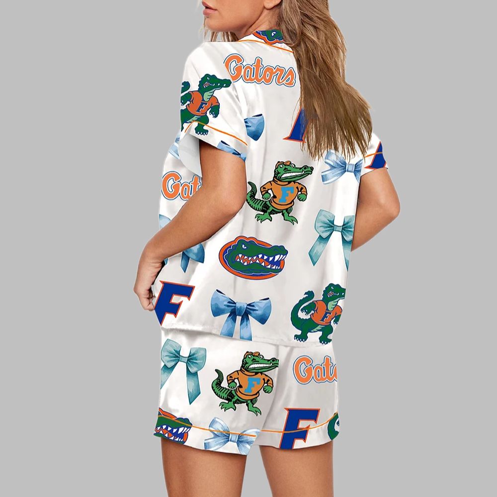 Go Gators And Bows Florida Basketball National Champions Pajama Set - Image 3