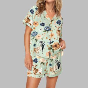 Goat Farm Floral Pajama Set