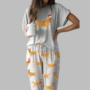 Golden Retriever Casual Pajama Set For Women