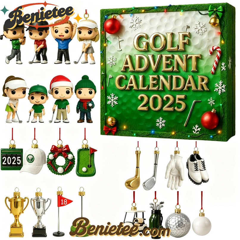 Golf Advent Calendar 2025, Christmas Countdown Advent Calendar Gift Box with 24 Acrylic Ornaments - Image 2