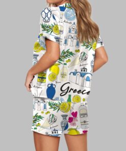 Alternative view of Greece Travel Pajama Set For Women