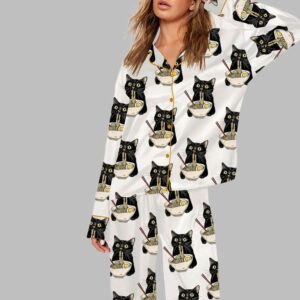 Noodle Cat Long Sleeve Pajama Set