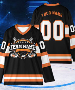 Personalized Name Number Ice Hockey Jersey, Custom Color Hockey Shirt, Hockey Team Jersey Game Day Outfit For Hockey Fan Hockey Lover Family