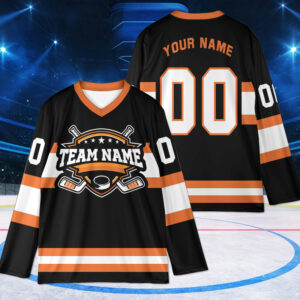 Personalized Name Number Ice Hockey Jersey, Custom Color Hockey Shirt, Hockey Team Jersey Game Day Outfit For Hockey Fan Hockey Lover Family