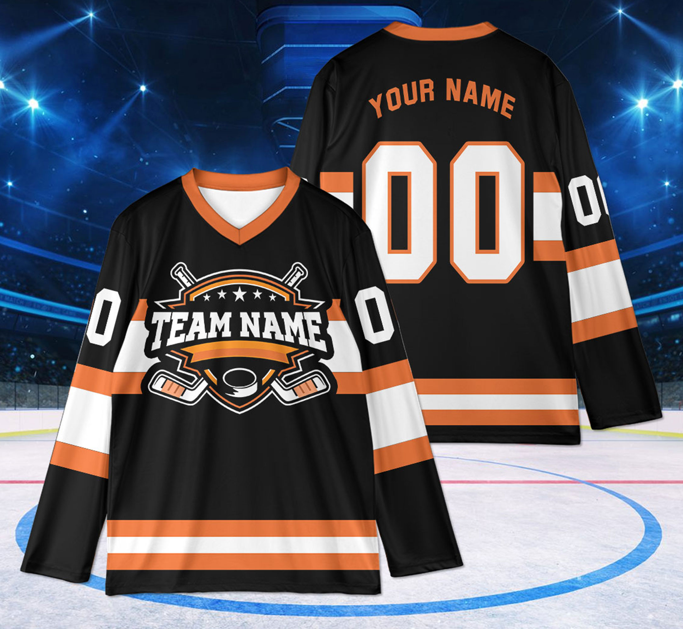 Personalized Name Number Ice Hockey Jersey, Custom Color Hockey Shirt, Hockey Team Jersey Game Day Outfit For Hockey Fan Hockey Lover Family