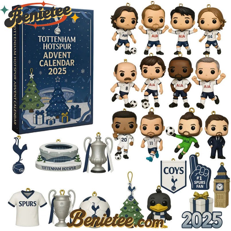 HOT Tottenham Hotspur Advent Calendar, Christmas Countdown Advent Calendar Gift Box with 24 Acrylic Ornaments