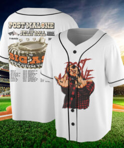 Post Malone Jelly Roll Tour Baseball Jersey, Personalized Post Malone And Jelly Roll Big Ass Stadium Tour 2025 Baseball Jersey, Baseball Jersey
