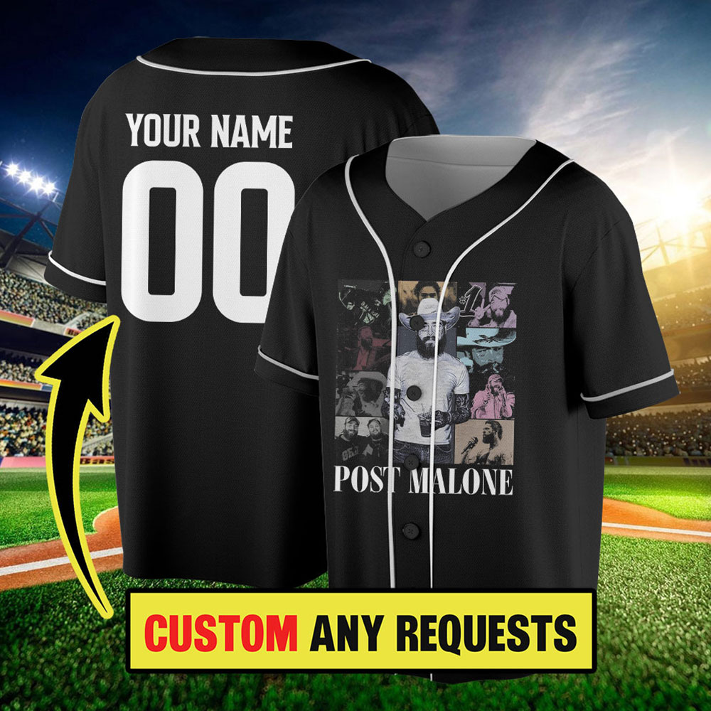 Custom Vintage Post Malone Jelly Roll Jersey, The BIG ASS Stadium Tour 2025, Posty Tour Shirt Concert TourJersey, Jelly Roll Jersey
