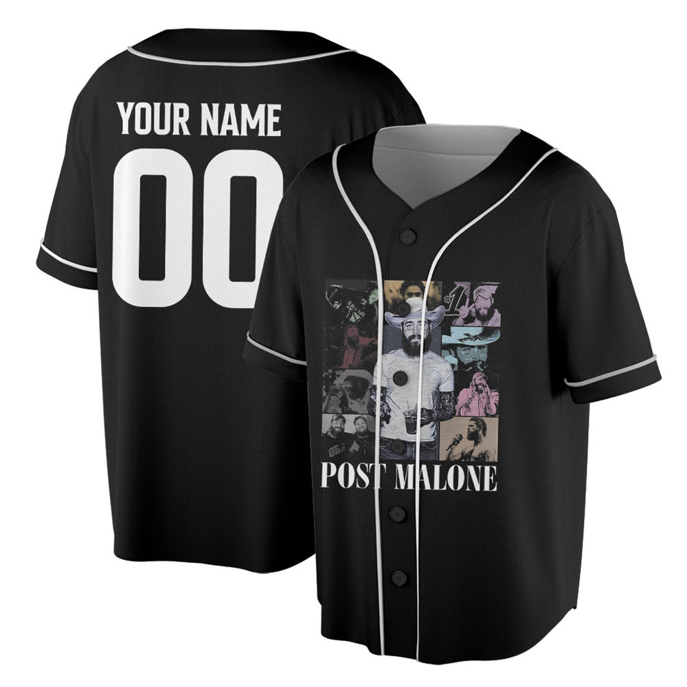 Custom Vintage Post Malone Jelly Roll Jersey, The BIG ASS Stadium Tour 2025, Posty Tour Shirt Concert TourJersey, Jelly Roll Jersey - Image 2