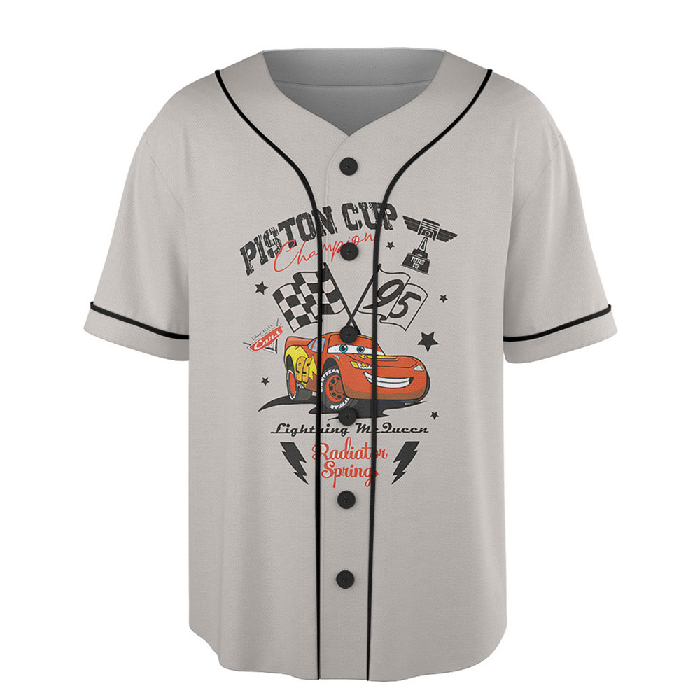 Vintage Disneyy Cars Jersey, Cozy Cone Map Of Radiator Springs Jersey, Lightning Mcqueen Jersey,Coquette Bow Bracelet Disneyy Cars Jersey - Image 2