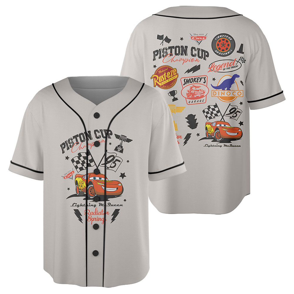 Vintage Disneyy Cars Jersey, Cozy Cone Map Of Radiator Springs Jersey, Lightning Mcqueen Jersey,Coquette Bow Bracelet Disneyy Cars Jersey - Image 4