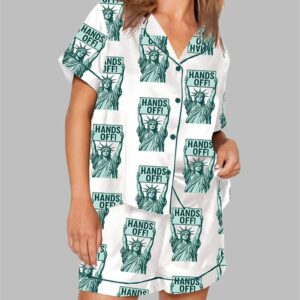 Hands Off Protest Print Pajama Set