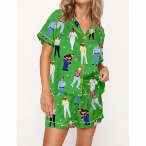 Happy Shooter Golf Movie Satin Pajama Set For Women