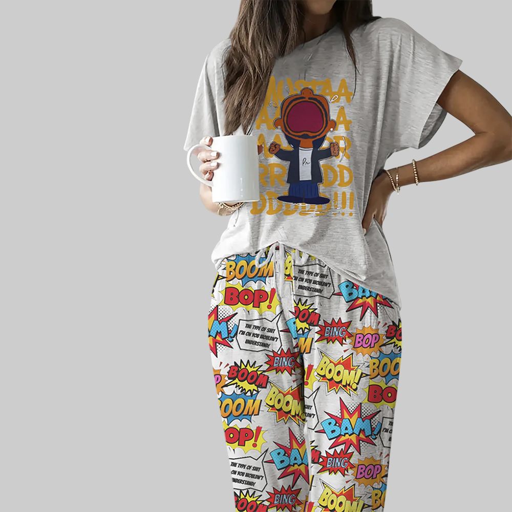 Hip-Hop Artist Casual Pajama Set For Women