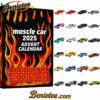 Hot Wheels Car Advent Calendar 2025, Christmas Countdown Advent Calendar Gift Box with 24 Acrylic Ornaments
