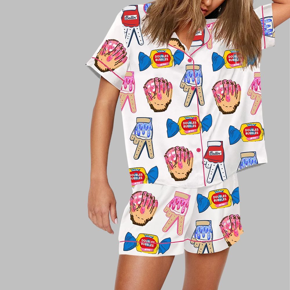Ice Cream Baseball Batting Glove Pajama Set - Image 2