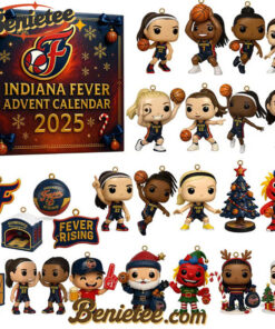 Indiana Fever Advent Calendar 2025, Christmas Countdown Advent Calendar Gift Box with 24 Acrylic Ornaments