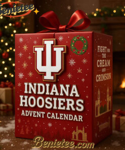 Indiana Hoosiers Advent Calendar 2025, Christmas Countdown Advent Calendar Gift Box with 24 Acrylic Ornaments