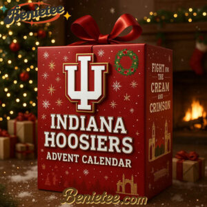 Indiana Hoosiers Advent Calendar 2025, Christmas Countdown Advent Calendar Gift Box with 24 Acrylic Ornaments