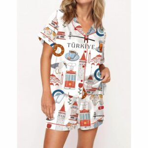 Istanbul Turkey Travel Pajama Set For Women