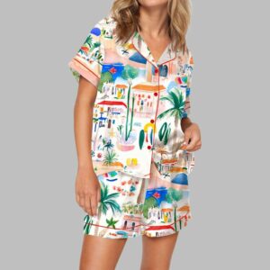 Italian Mediterranean Beach Pajama Set