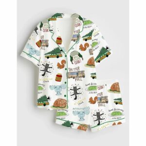 It's A Beaut Clark Christmas Vacation Satin Pajama Set