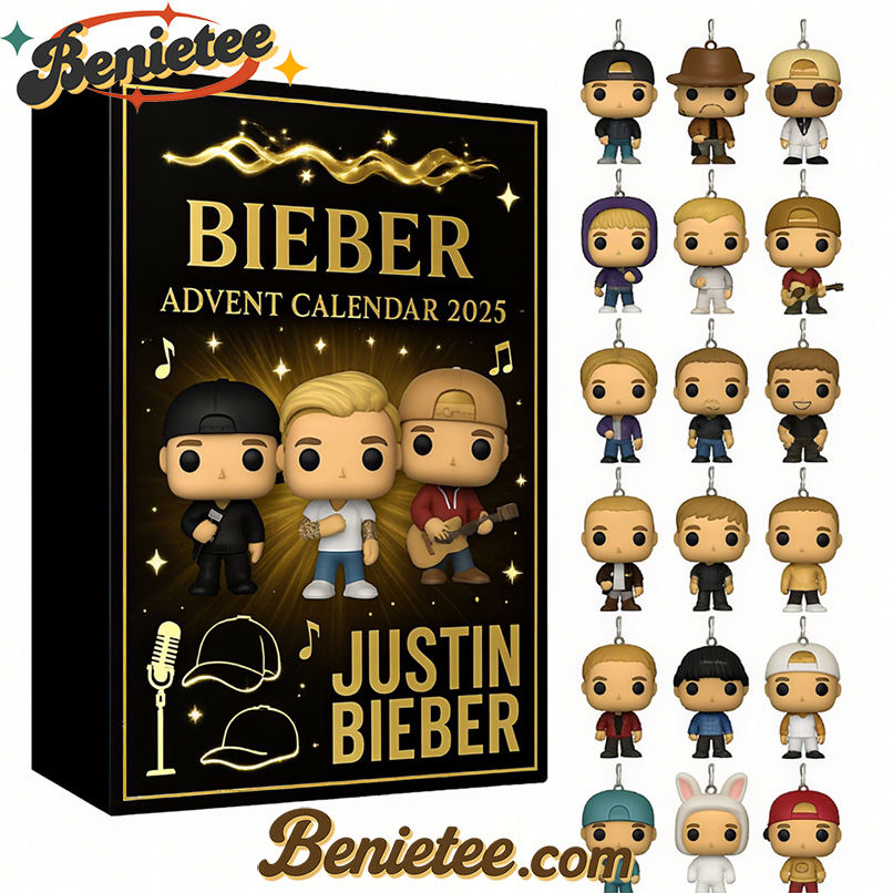 Justin Bieber Advent Calendar 2025, Christmas Countdown Advent Calendar Gift Box with 24 Acrylic Ornaments - Image 2