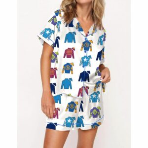 Jockey Racing Silks Satin Pajama Set For Women