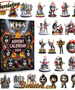 Alternative view of Kiss Band Premium Advent Calendar 2025 CHRISTMAS GIFT, CHRISTMAS IDEA, Christmas Countdown Advent Calendar Gift Box with 24 Acrylic Ornaments