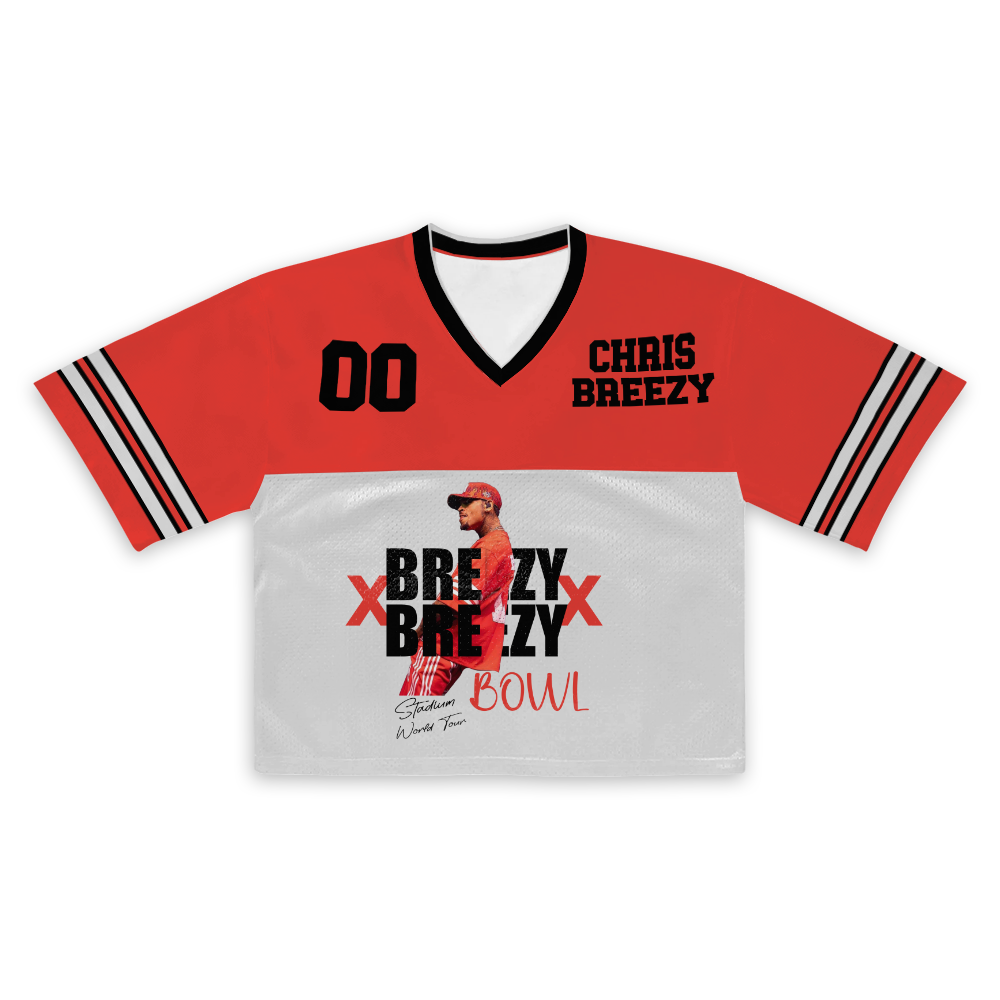 Personalized Chris Brown Tour Croptop Football Jersey, Breezy Bowl XX 2025 Football Jersey, Breezy Bowl XX 2025 Jersey, Chris Brown Shirt, Breezy Bowl Tee - Image 2