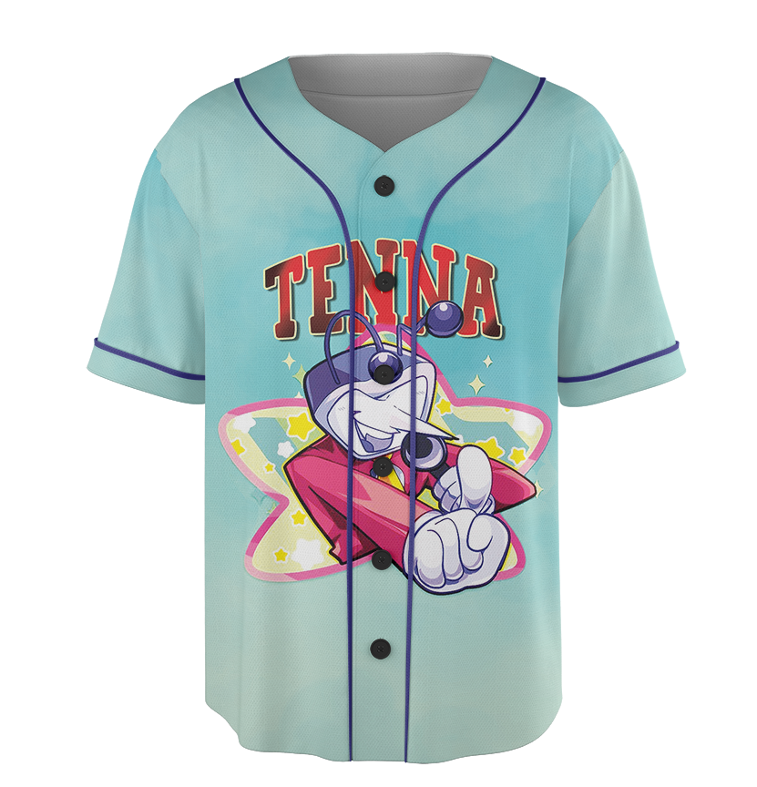 Tenna Deltarune Baseball Jersey, IT'S TV TIME Meme Shirt - Image 3