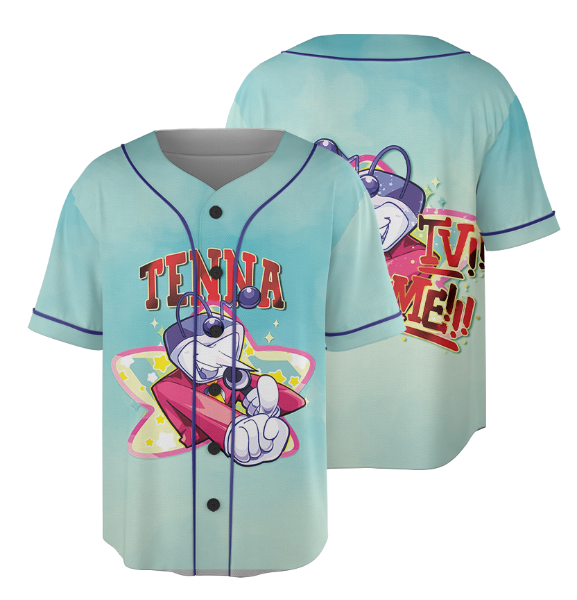 Tenna Deltarune Baseball Jersey, IT'S TV TIME Meme Shirt
