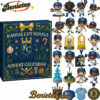 Kansas City Royals Advent Calendar 2025 56th Anniversary Christmas Gift, Christmas Idea, Christmas Countdown Advent Calendar Gift Box with 24 Acrylic Ornaments