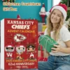 Kansas City Chiefs Advent Calendar 2025, Christmas Countdown Advent Calendar Gift Box With 24 Acrylic Ornaments