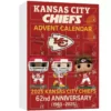 Kansas City Chiefs Advent Calendar 2025, Christmas Countdown Advent Calendar Gift Box With 24 Acrylic Ornaments