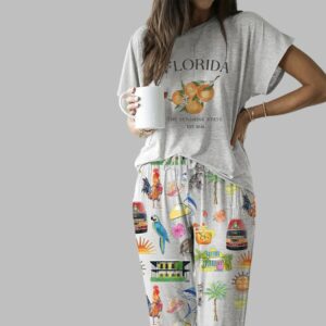 Key West Florida Travel Casual Pajama Set For Women