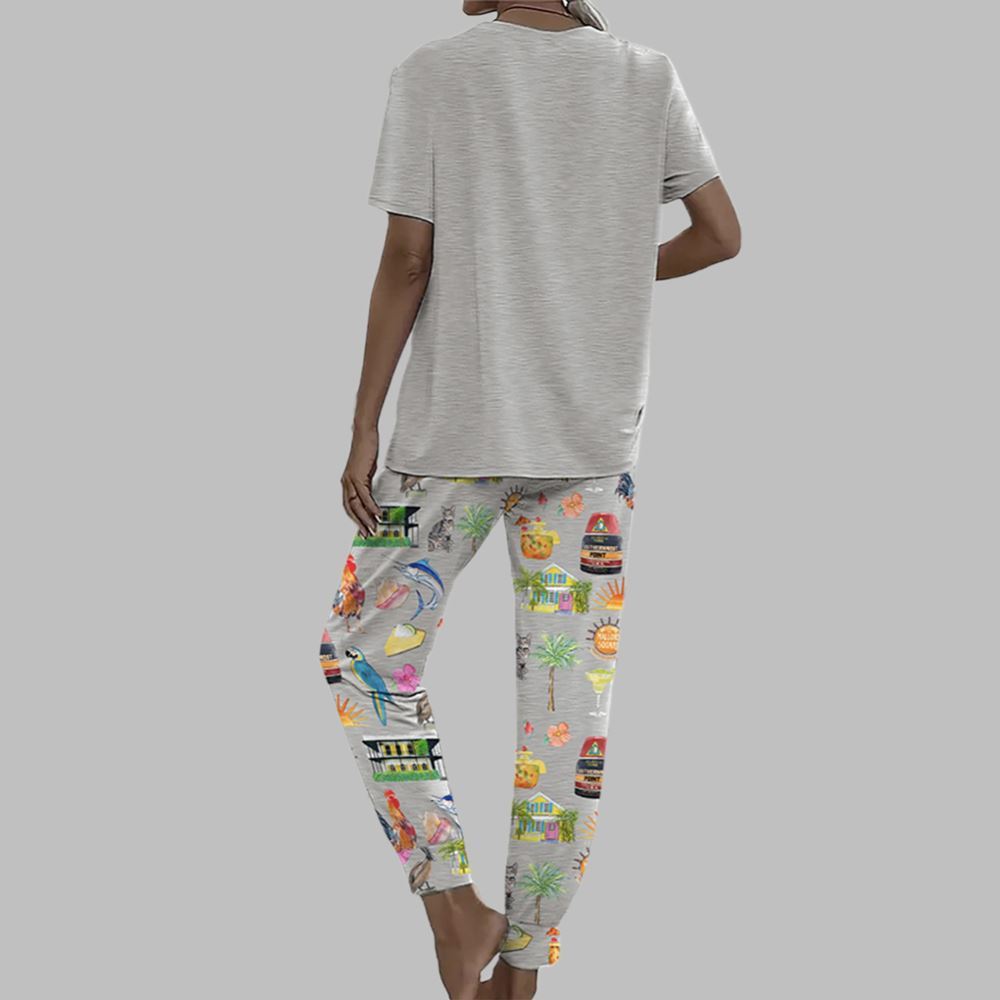 Key West Florida Travel Casual Pajama Set For Women - Image 3
